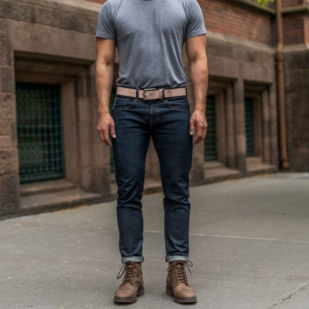 Men's Heritage Leather Belt | Country Road, view 6