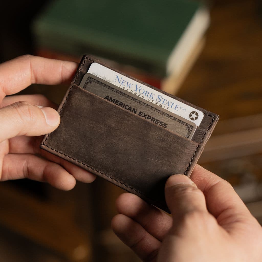 Leather Card Holder | Tobacco, view 5