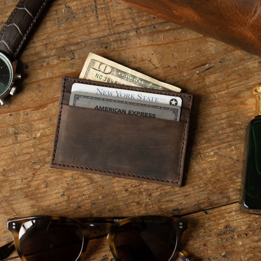 Leather Card Holder | Tobacco, view 7