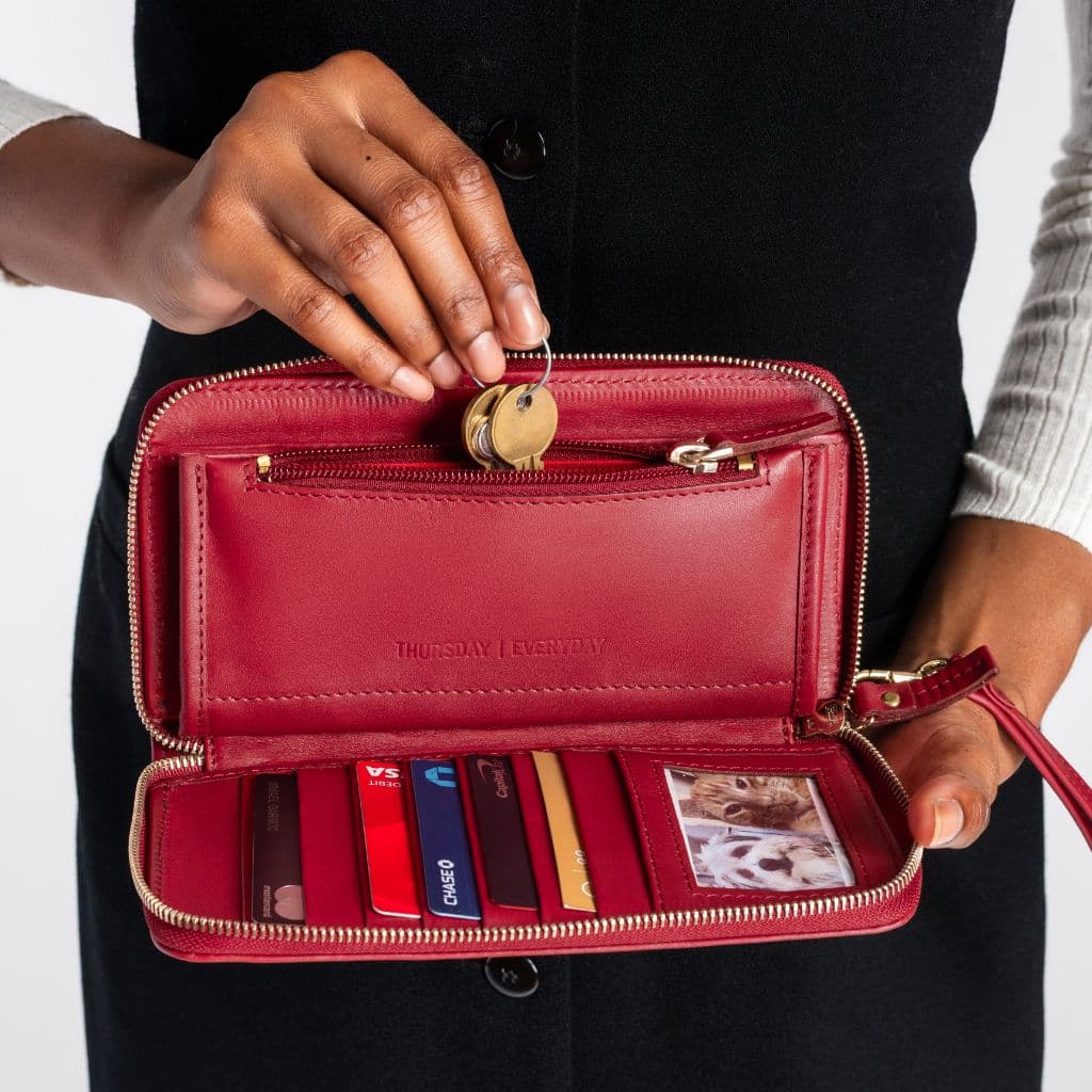 Wallet Wristlet | Red, view 7