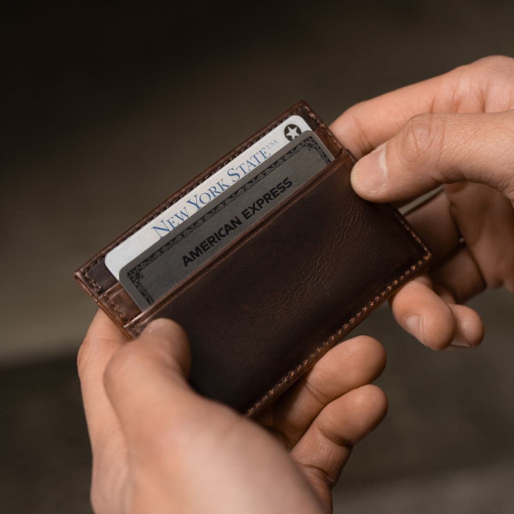 Leather Card Holder | Black Coffee, view 5