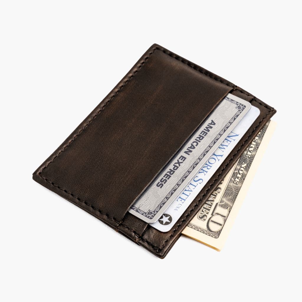Leather Card Holder | Black Coffee, view 4