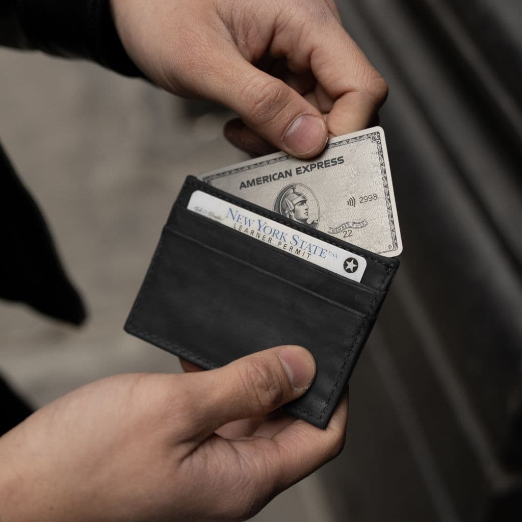 Leather Card Holder | Black Matte, view 6