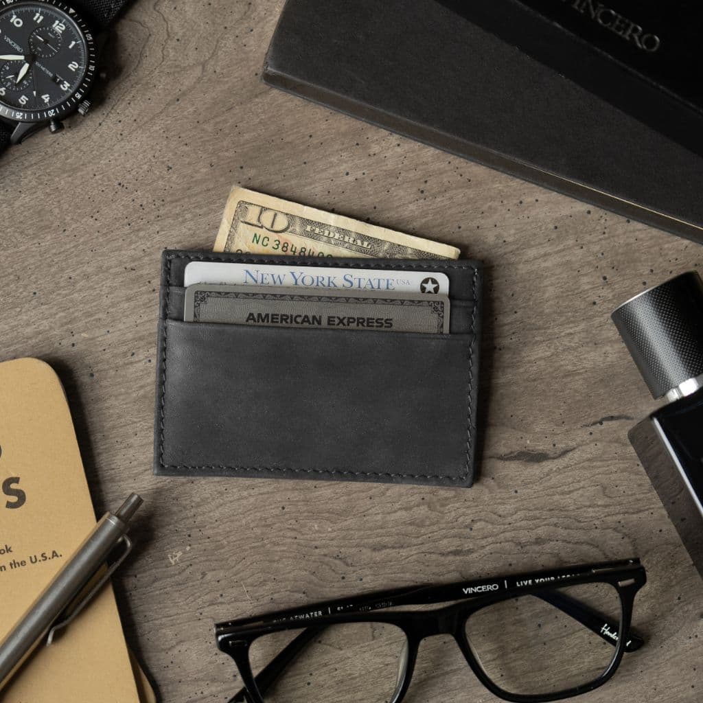 Leather Card Holder | Black Matte, view 7