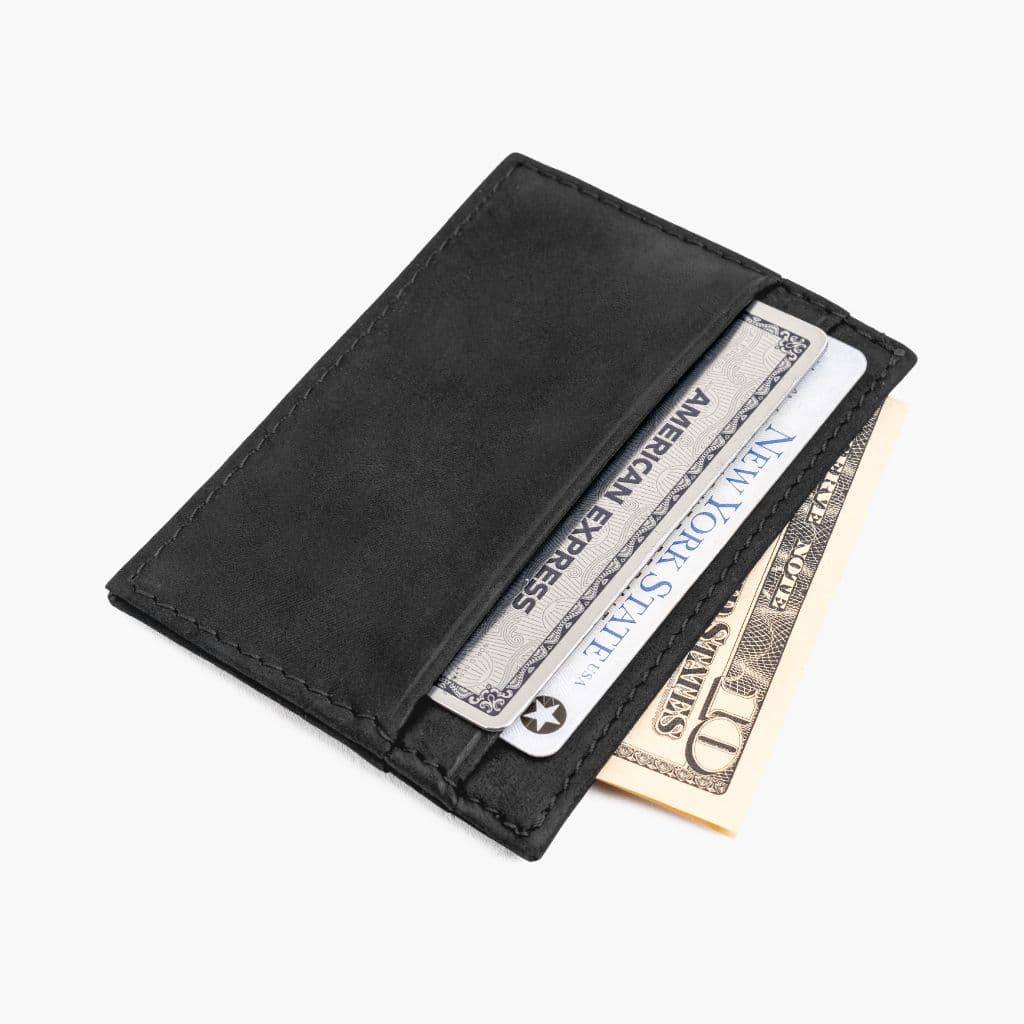Leather Card Holder | Black Matte, view 4