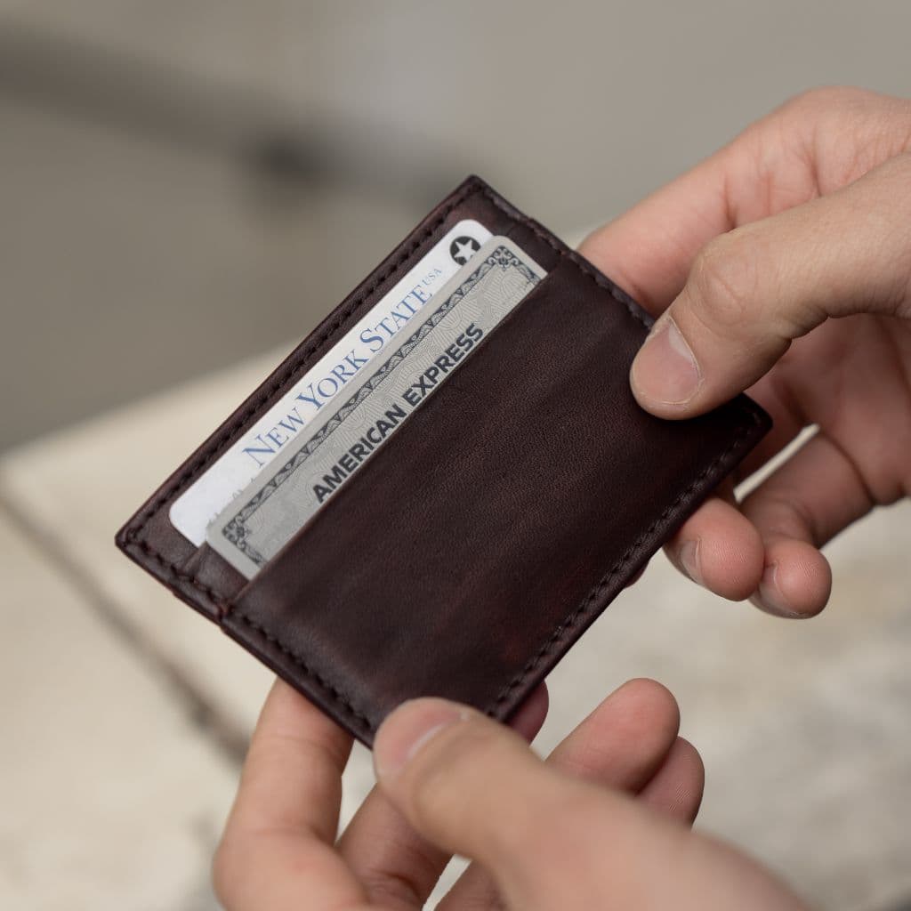 Leather Card Holder | Brown, view 5