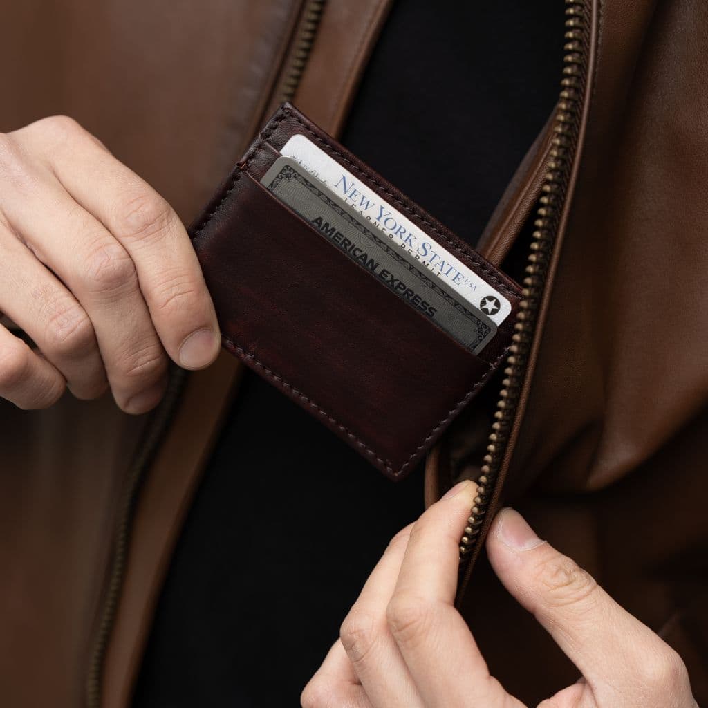 Leather Card Holder | Brown, view 6