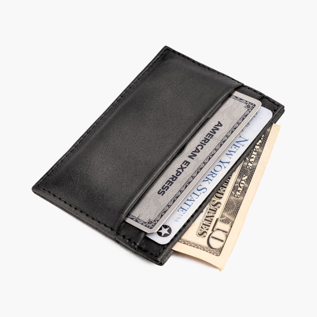 Leather Card Holder | Distressed Grey, view 4