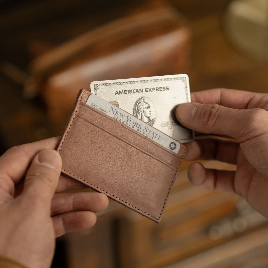 Leather Card Holder | Natural Vachetta, view 6