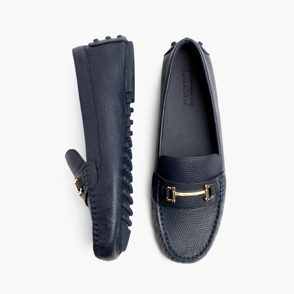 Driving Loafer | Navy & Gold, view 3