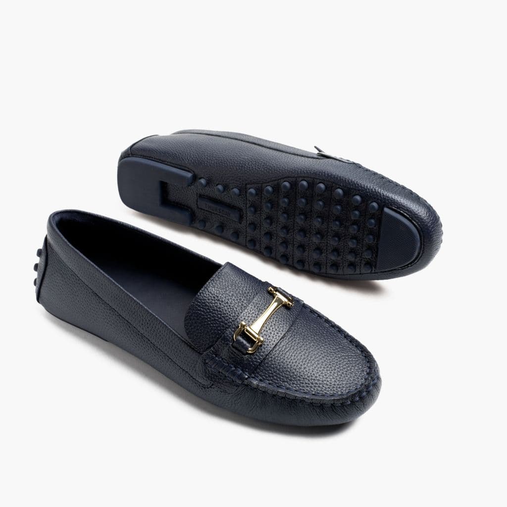 Driving Loafer | Navy & Gold, view 4