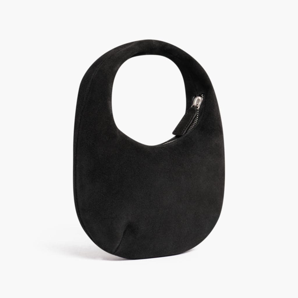 Mini Crescent | Black Suede, view 2