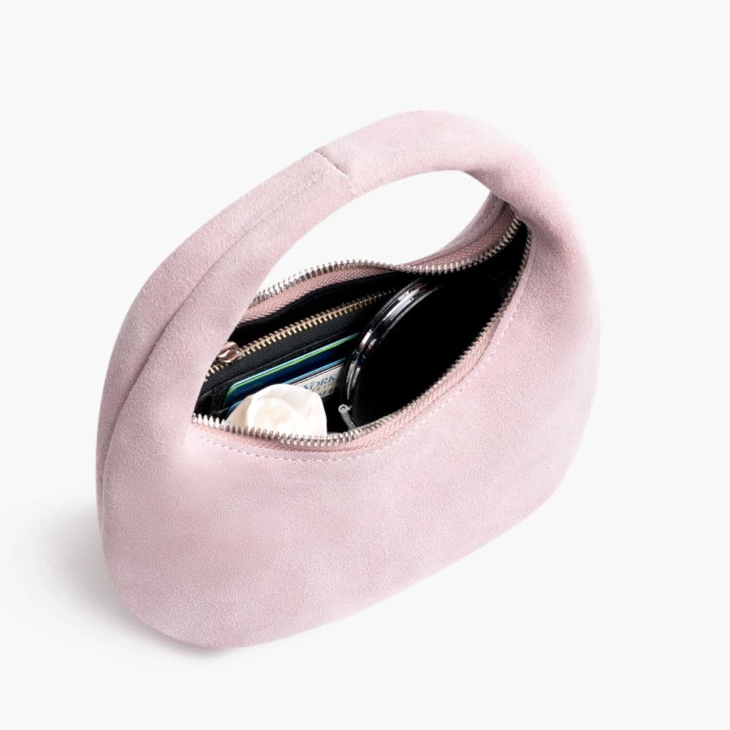 Mini Crescent | Pink Suede, view 3