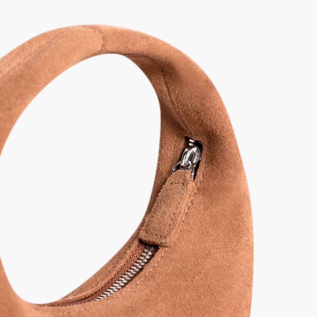 Mini Crescent | Tan Suede, view 4