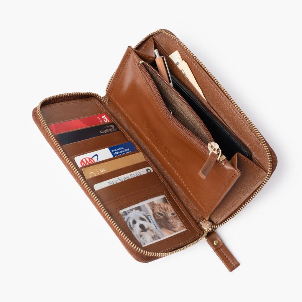 Wallet Wristlet | Saddle, view 4