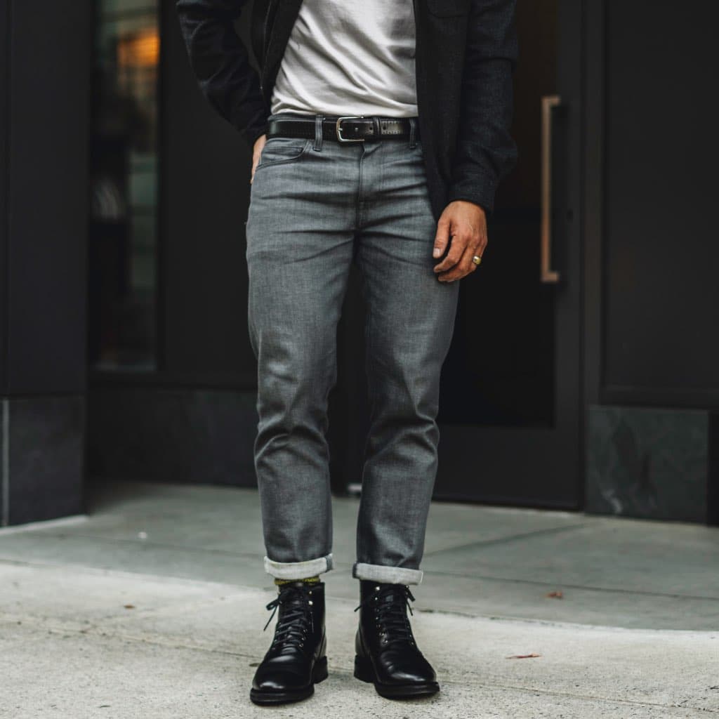 Men's Brogue Leather Belt | Black, view 5