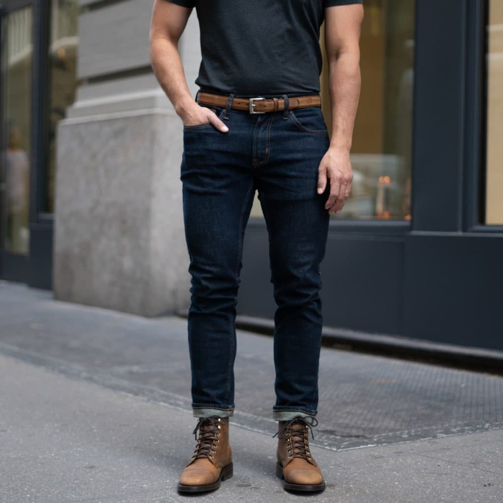 Men's Classic Leather Belt | Burnt Copper, view 5