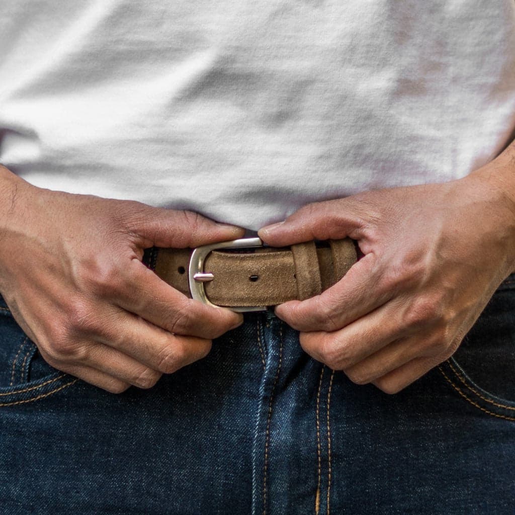 Men's Refined Leather Belt | Sandstone, view 4