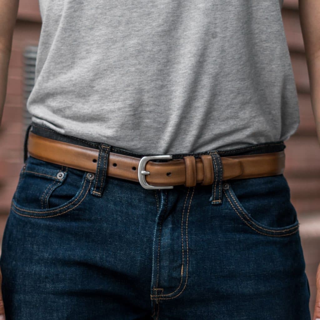 Men's Refined Leather Belt | Toffee, view 4