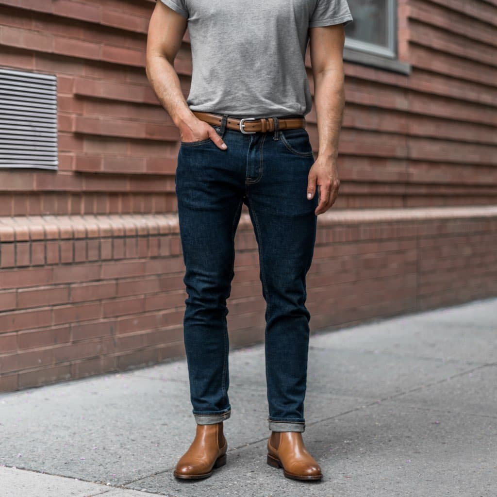 Men's Refined Leather Belt | Toffee, view 5