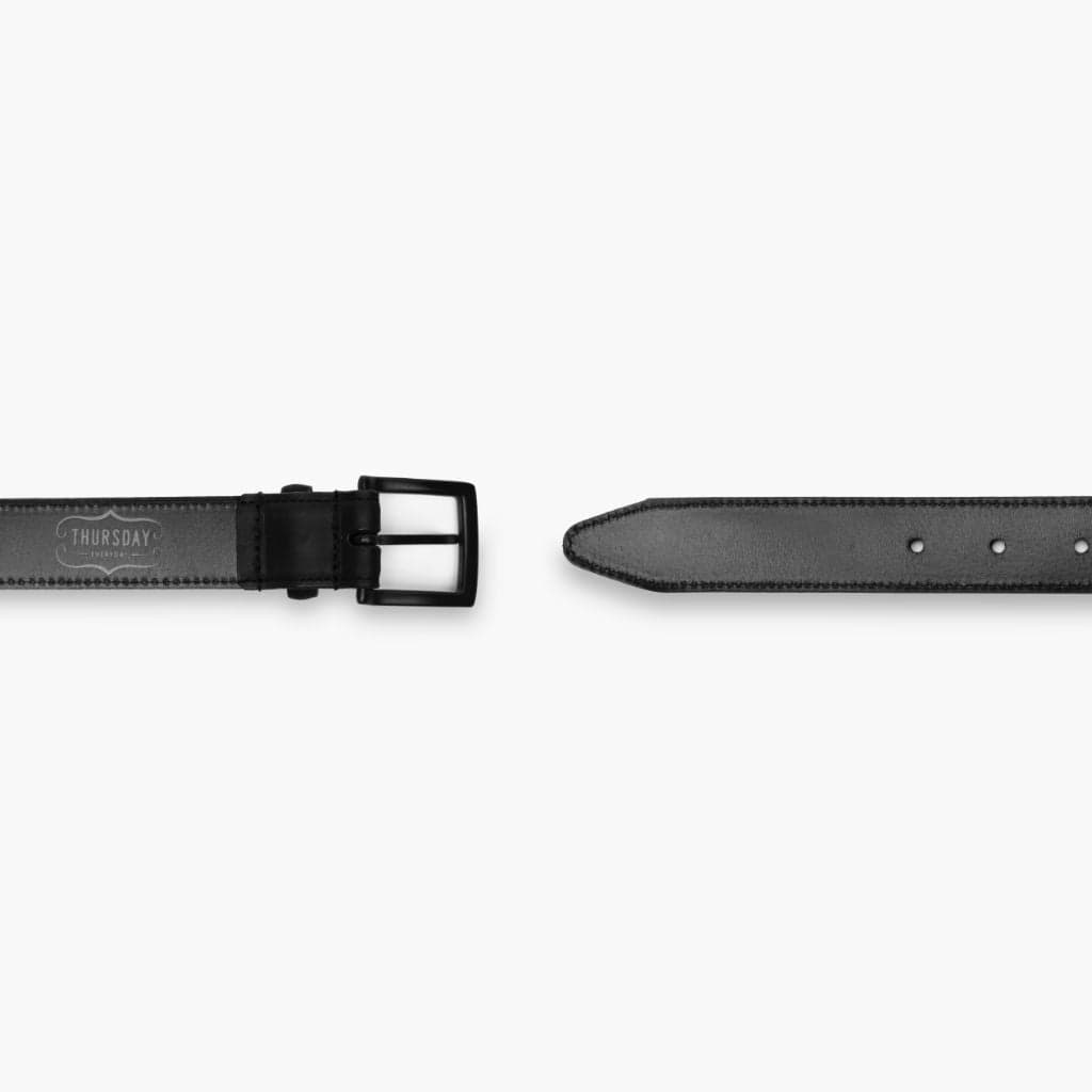Women's Classic Leather Belt | Black Matte, view 3